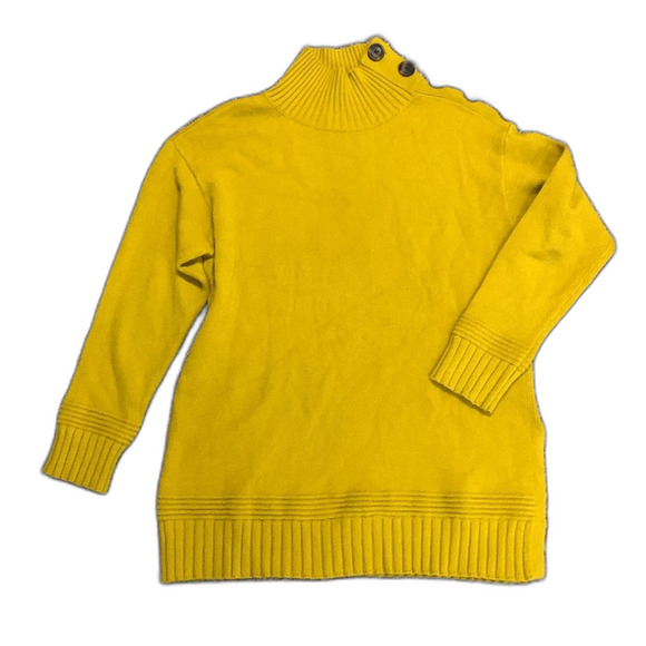 Anthropologie Margarita Gold Side Button Mockneck LS Tunic Sweater Size XS - Picture 11 of 13